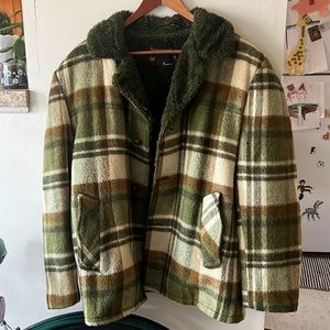 Town craft plaid men’s VTG 70s coat